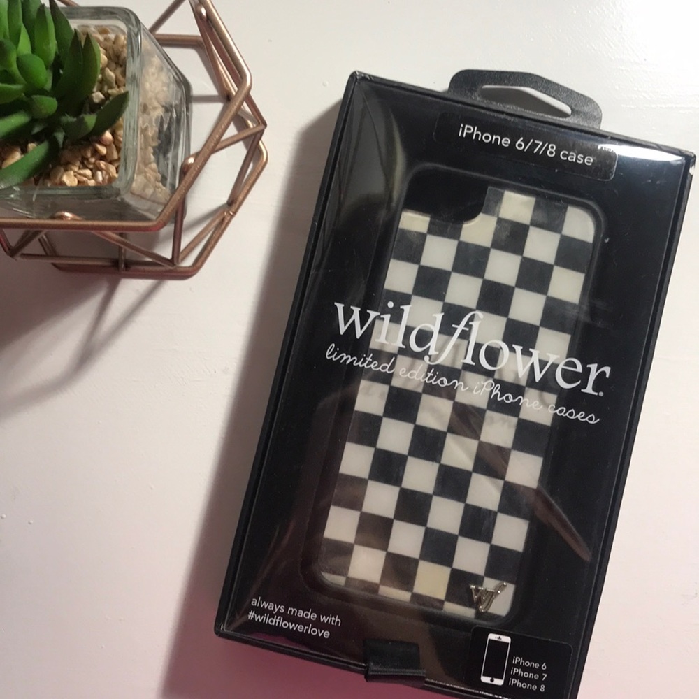 checkered iphone 6/7/8 wildflower case